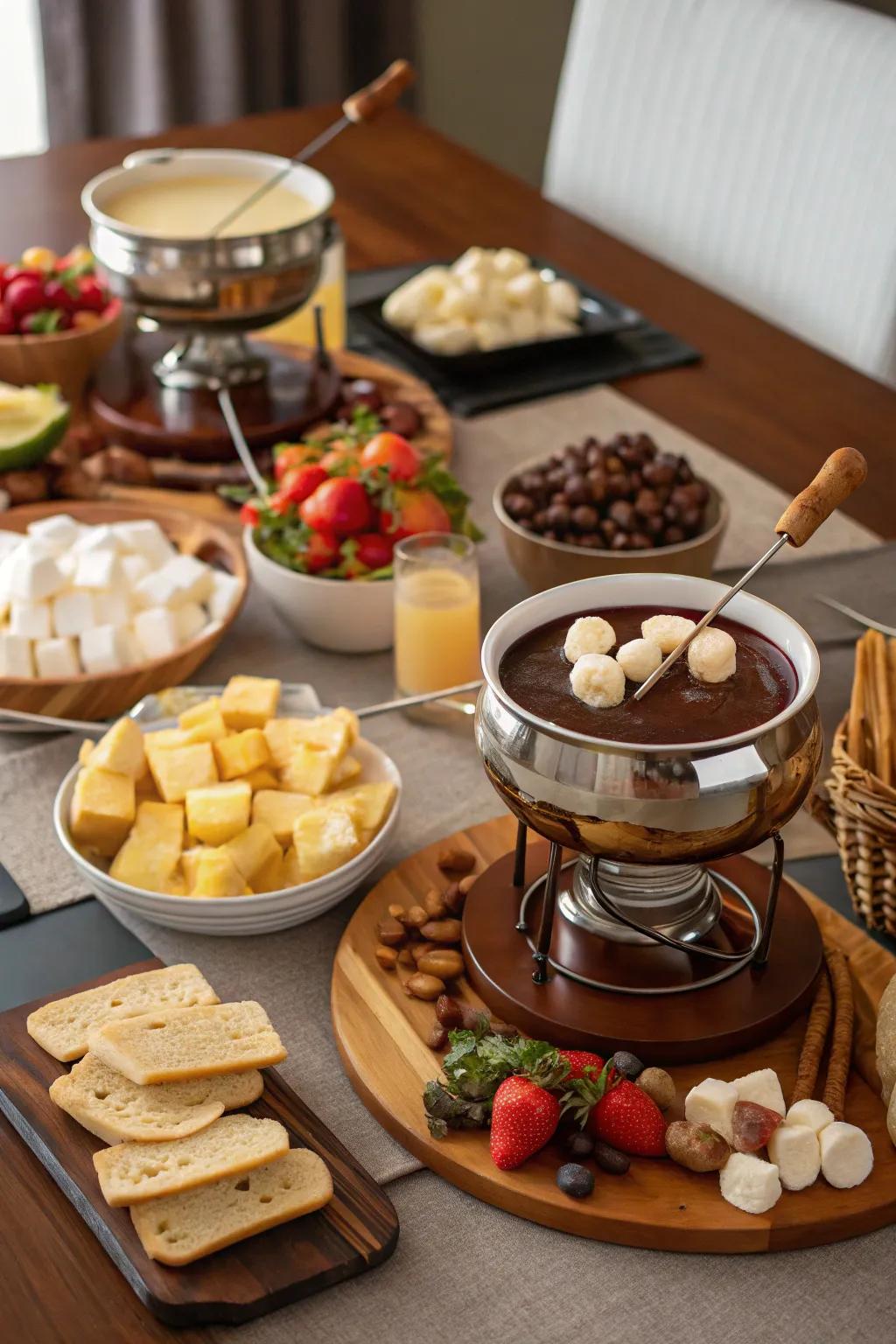 A delectable melted delight evening perfect for an interactive Galentine's Day feast.