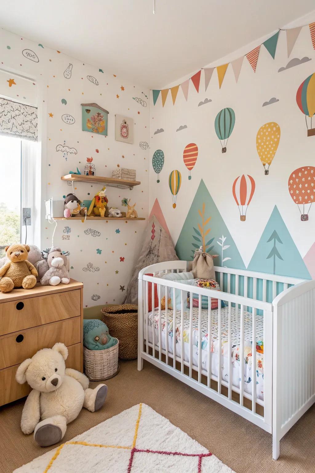 Custom wall embellishments provide versatile personalization.