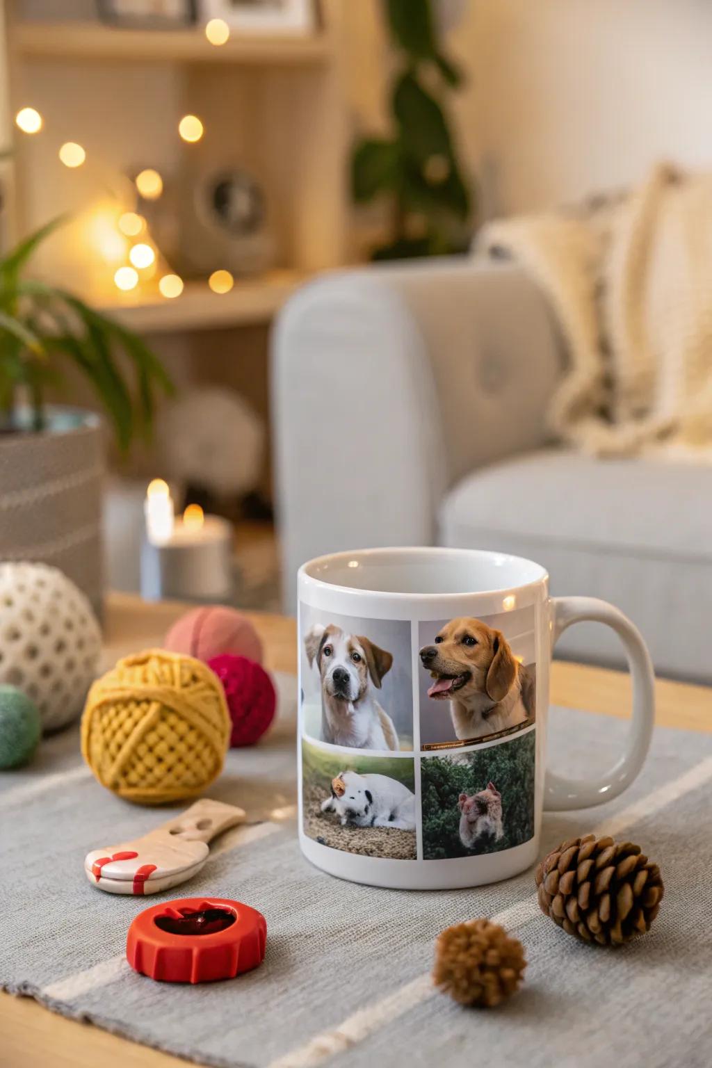 A mug celebrating Grandpa&rsquo;s furry companions.
