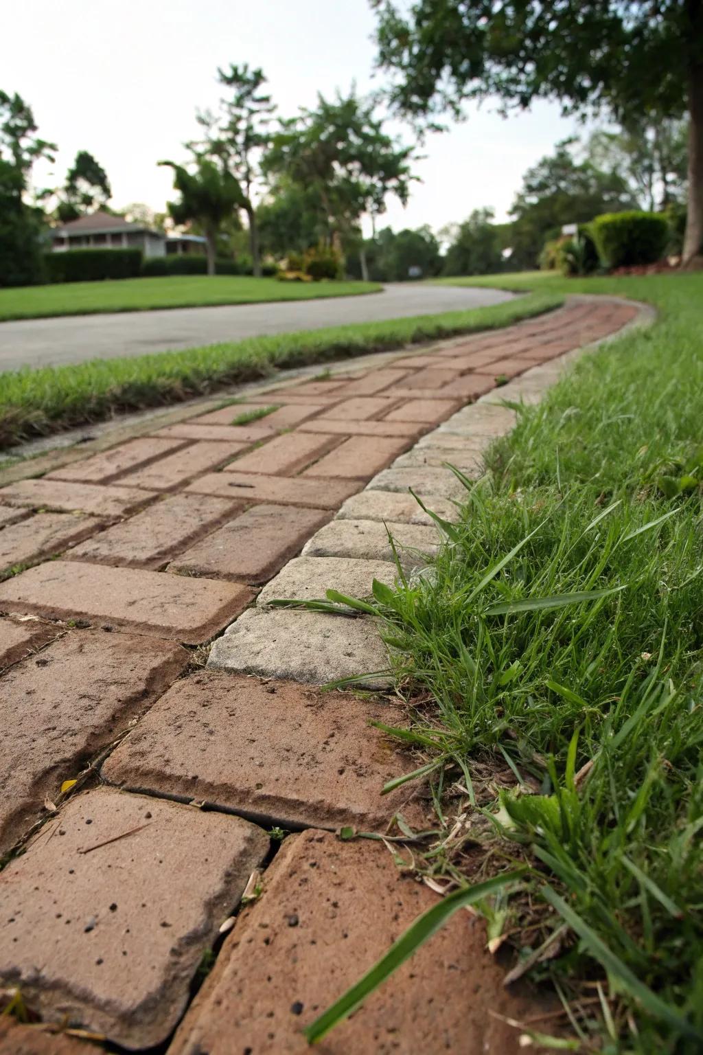 A classic fusion of clay bricks and grass that emits warmth.