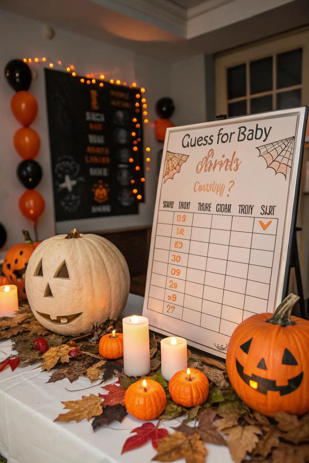 A guessing game enhances anticipation and delight to the celebration.