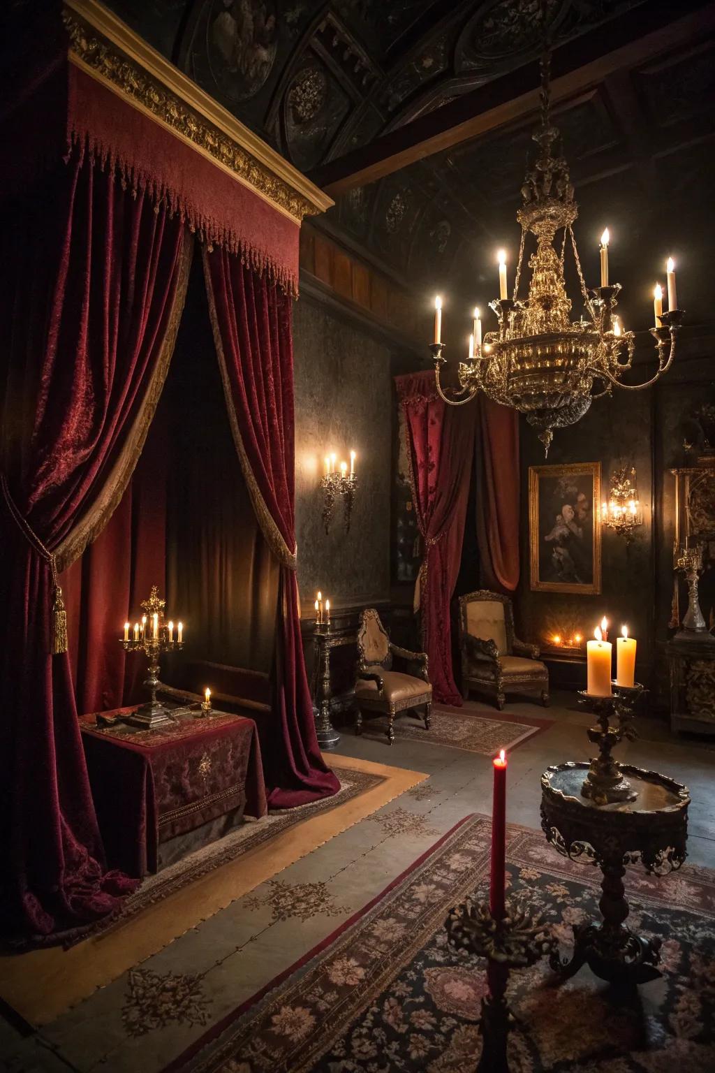 Step into a luxurious and eerie blood-sucker's hideout.