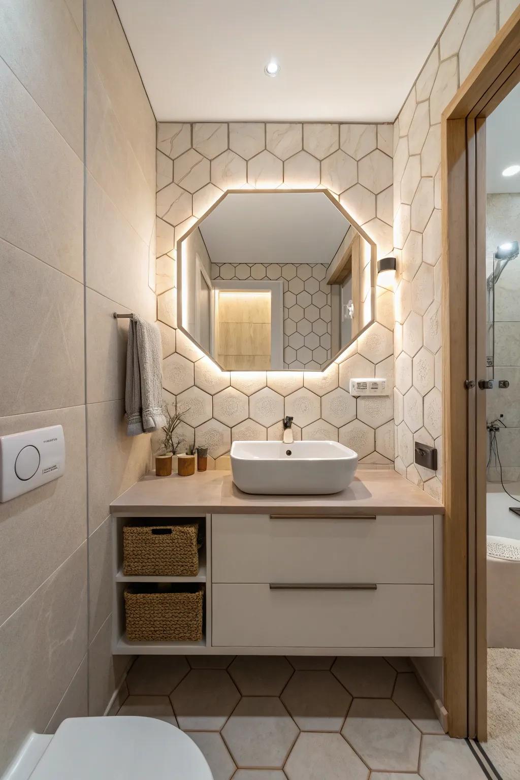 Minimalist honeycombs bring tranquility and simplicity.