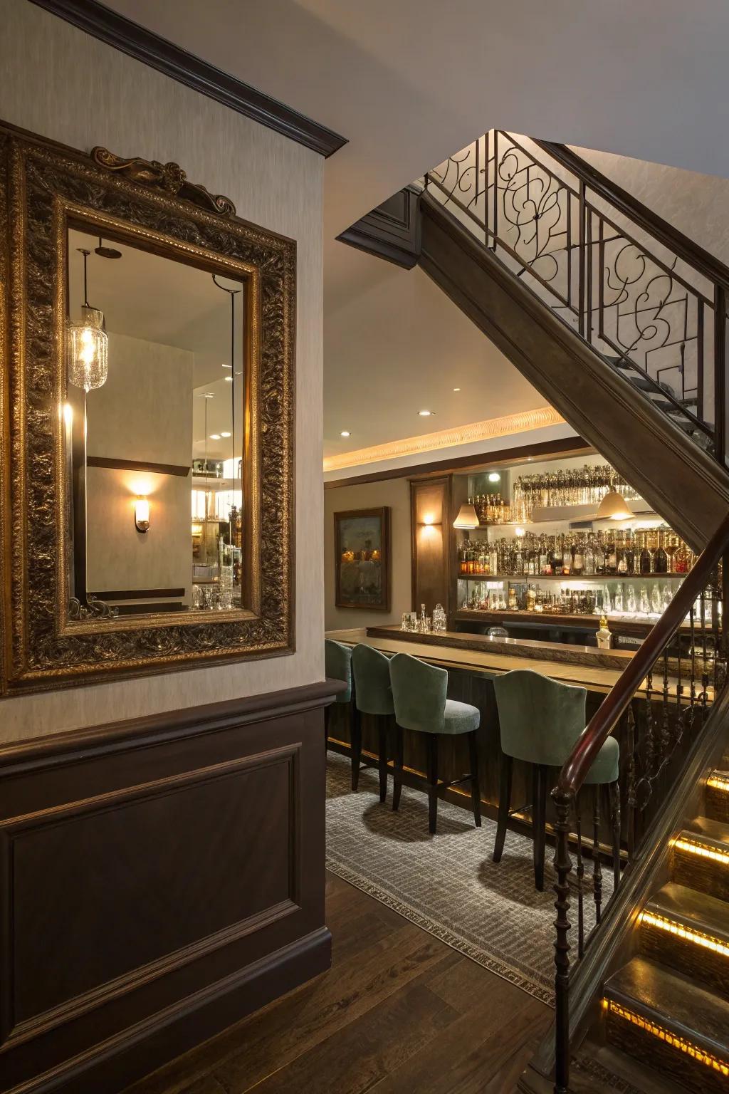 Mirrors fashion depth and reflect brightness exquisitely.