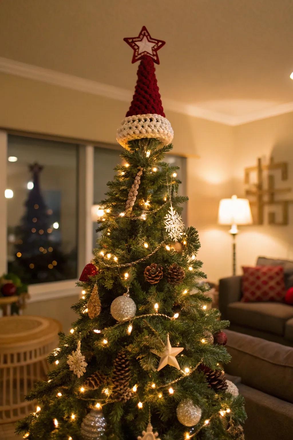 A custom tree focal point incorporates a personal impression.