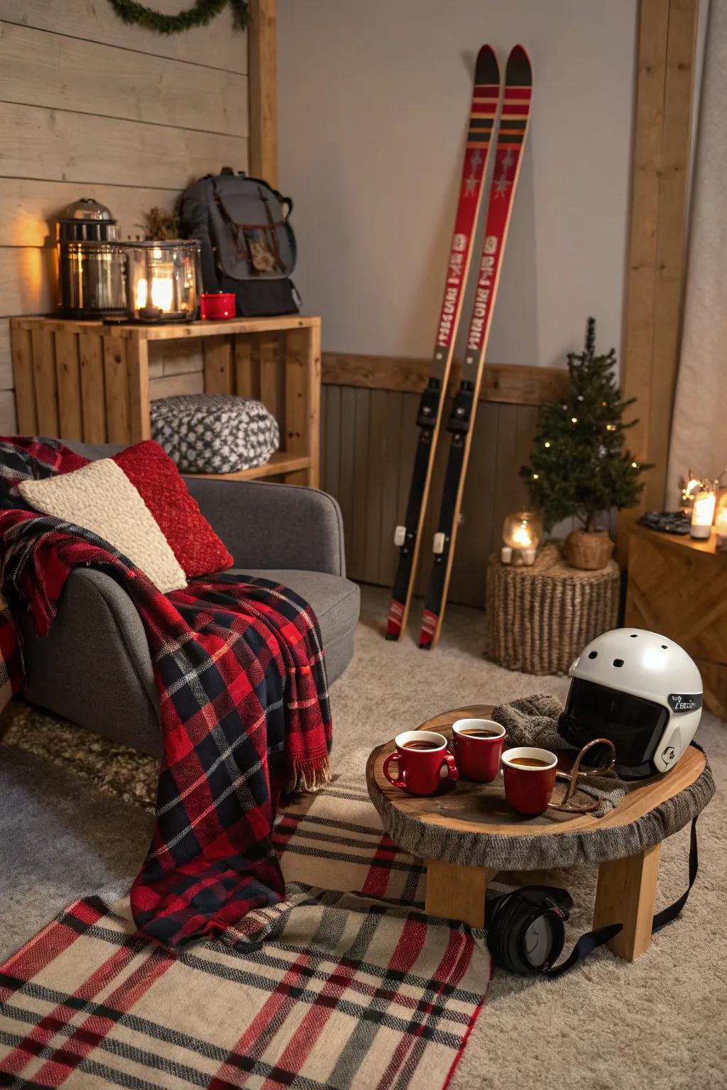 Celebrate winter using a mountain resort party.