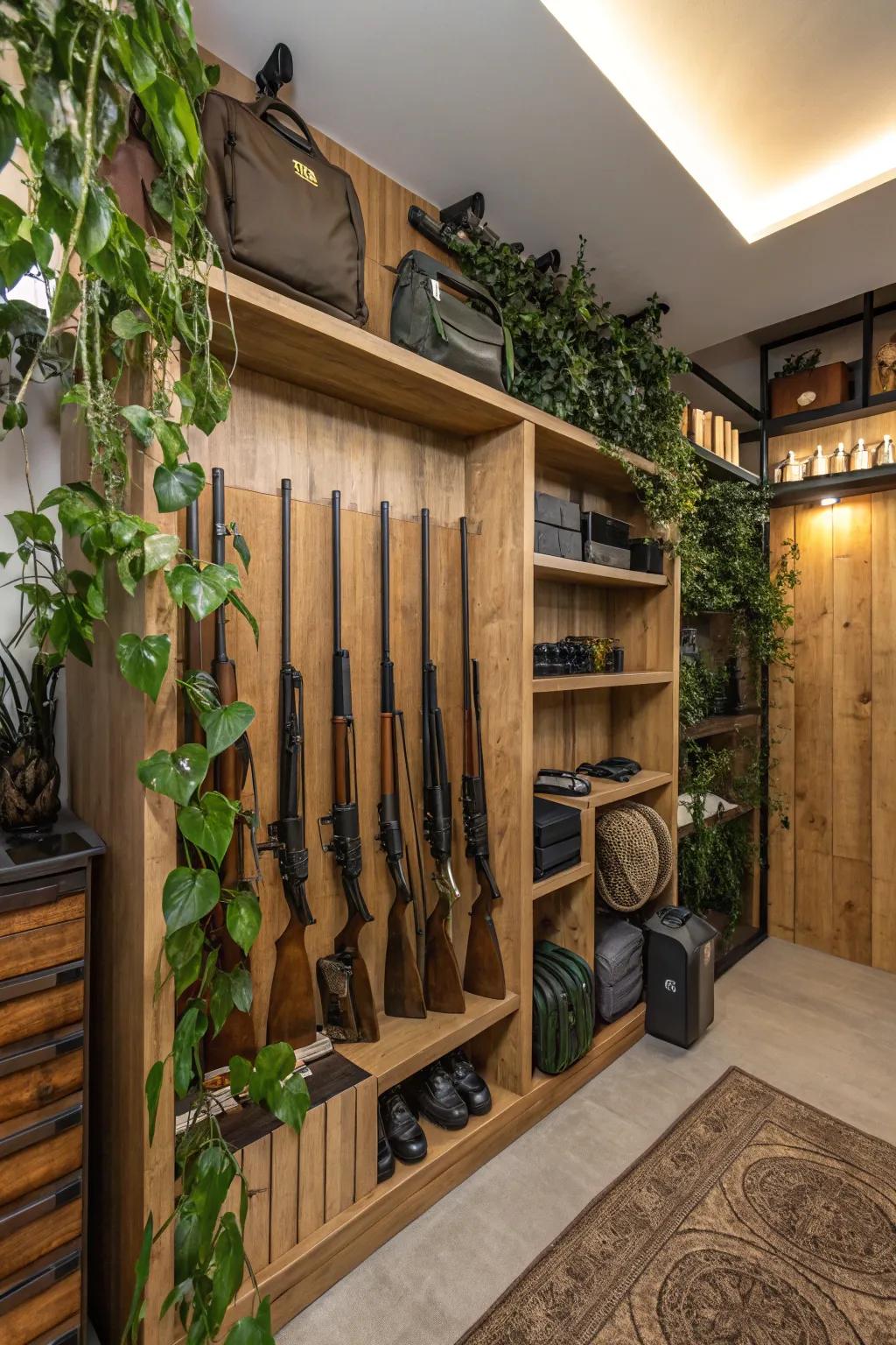 Nature-inspired components engender a serene ambiance.