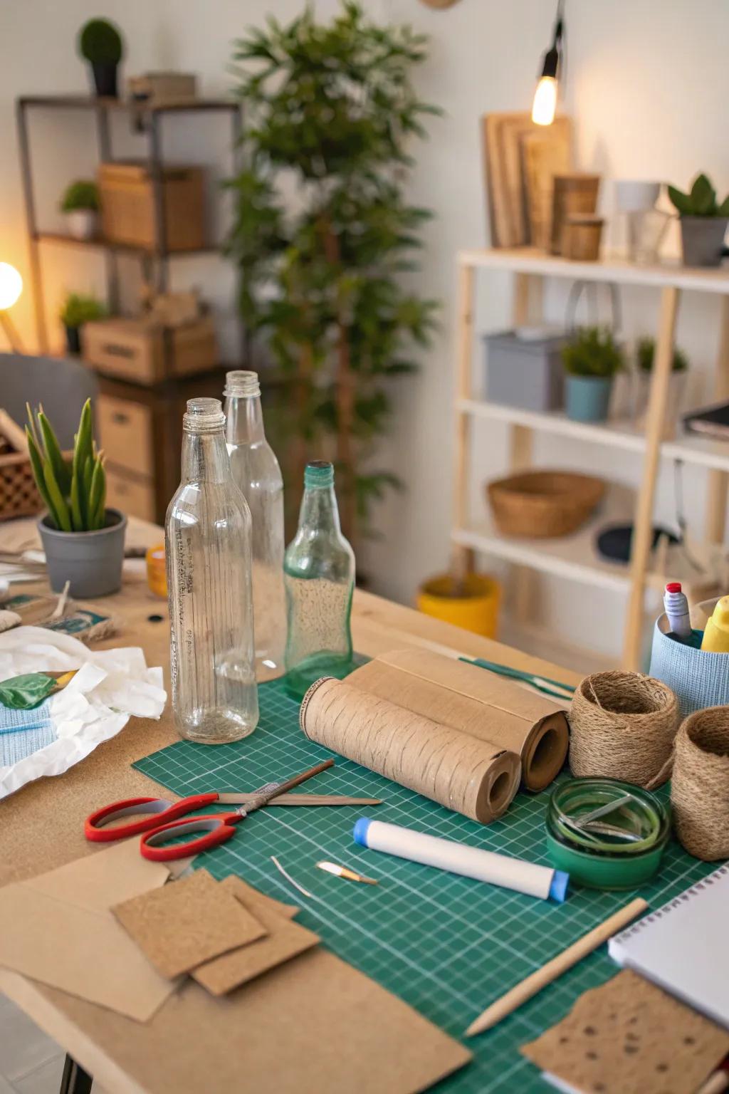 A sustainable crafting spot advocating ingenuity and sustainability.