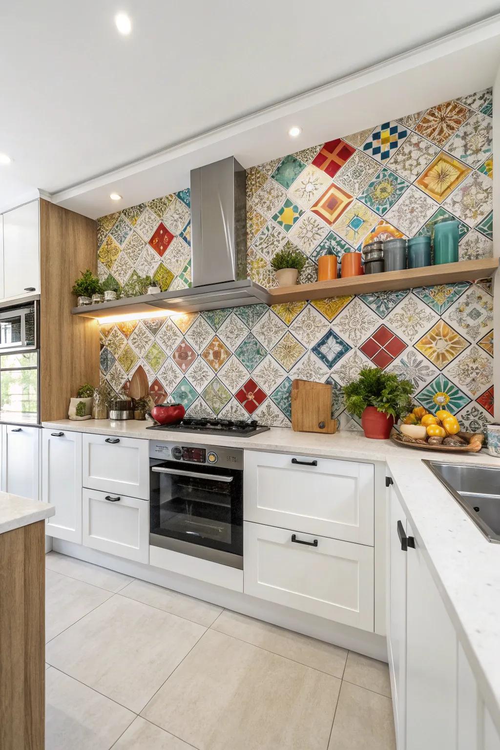 A new backsplash enlivens your kitchen, injecting fresh style and vibrant color.