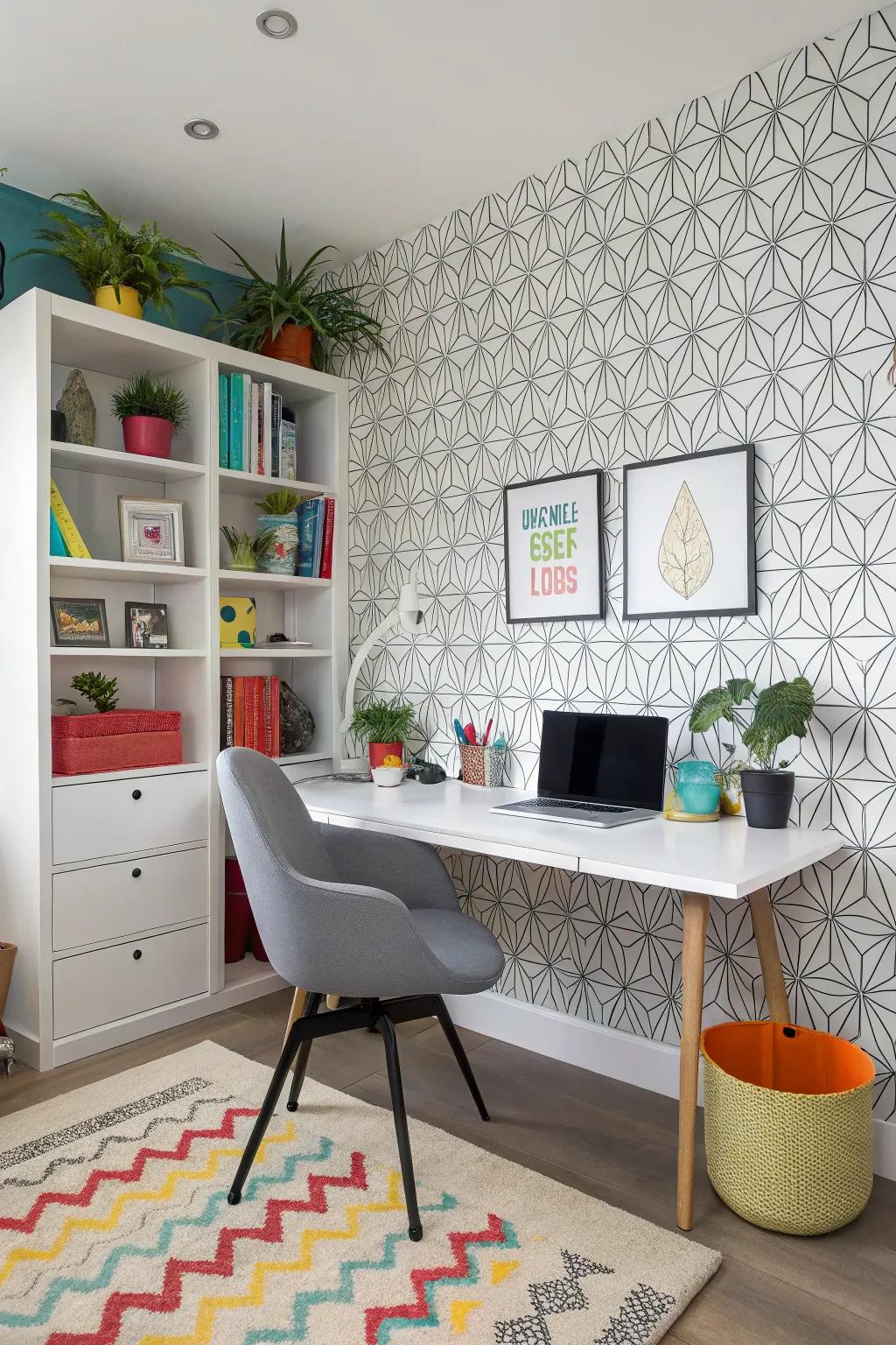 An accent wall adds personality and a visual focal point.