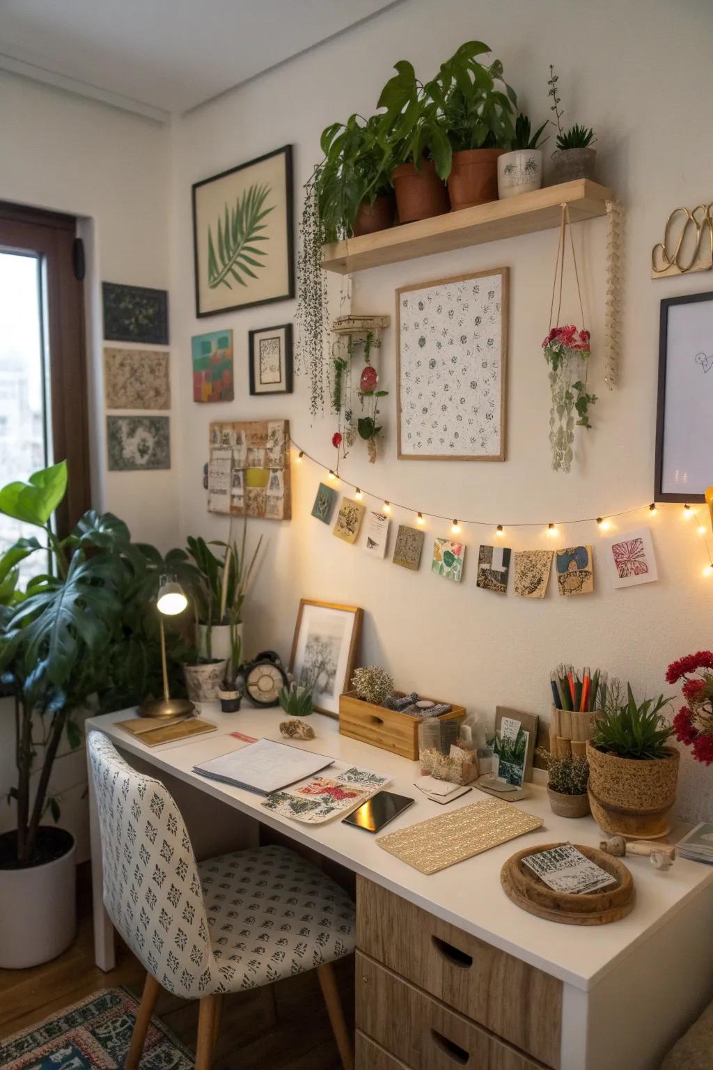 Personalized decor ventures add a personal touch to your home office.
