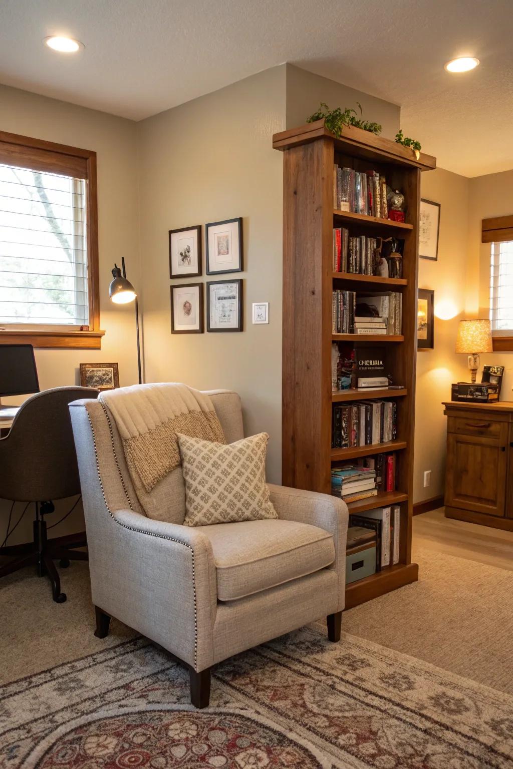 Reading spaces offer a serene space for relaxation and reflection.