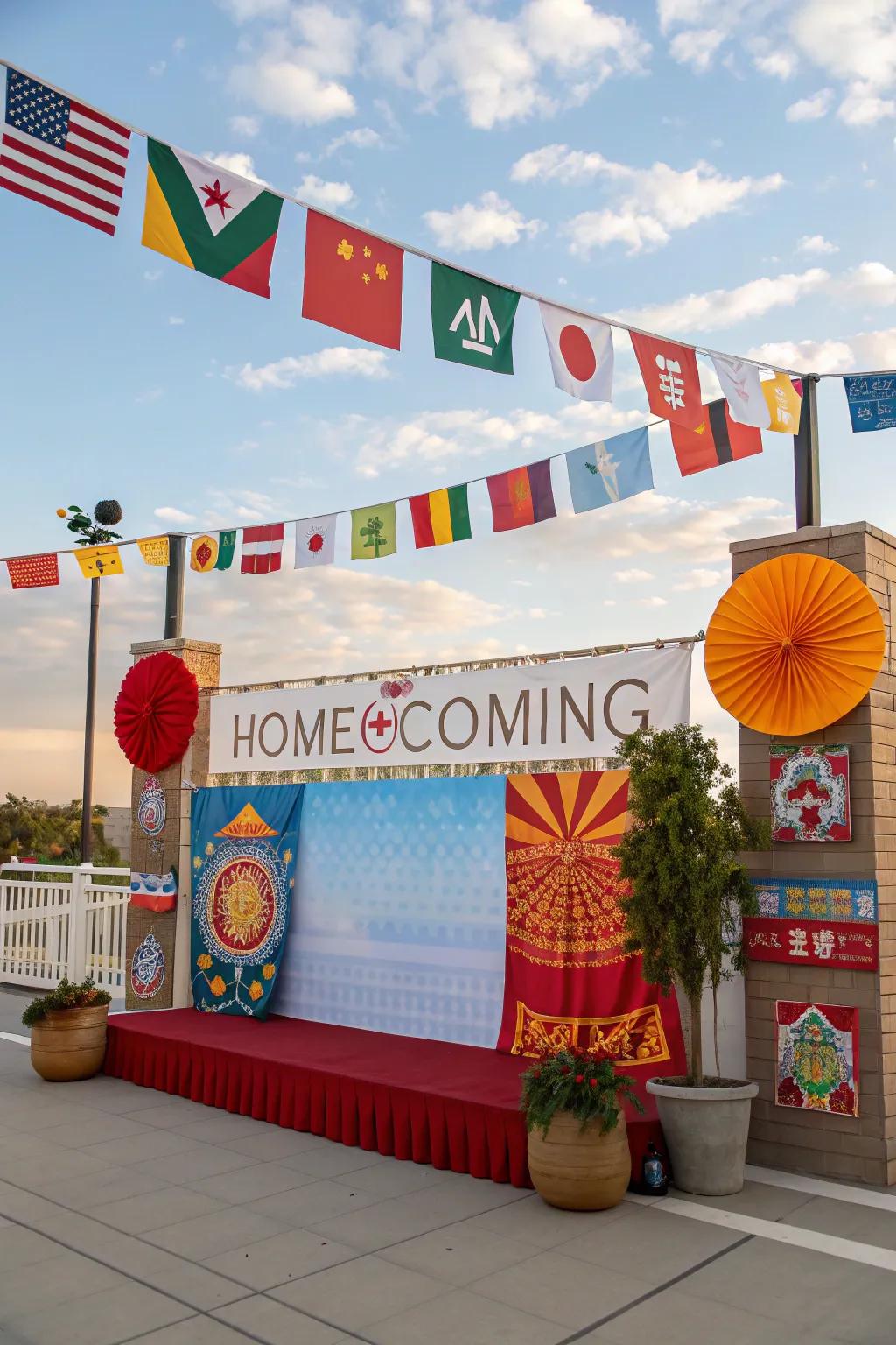 Celebrate diversity using a culturally rich backdrop.