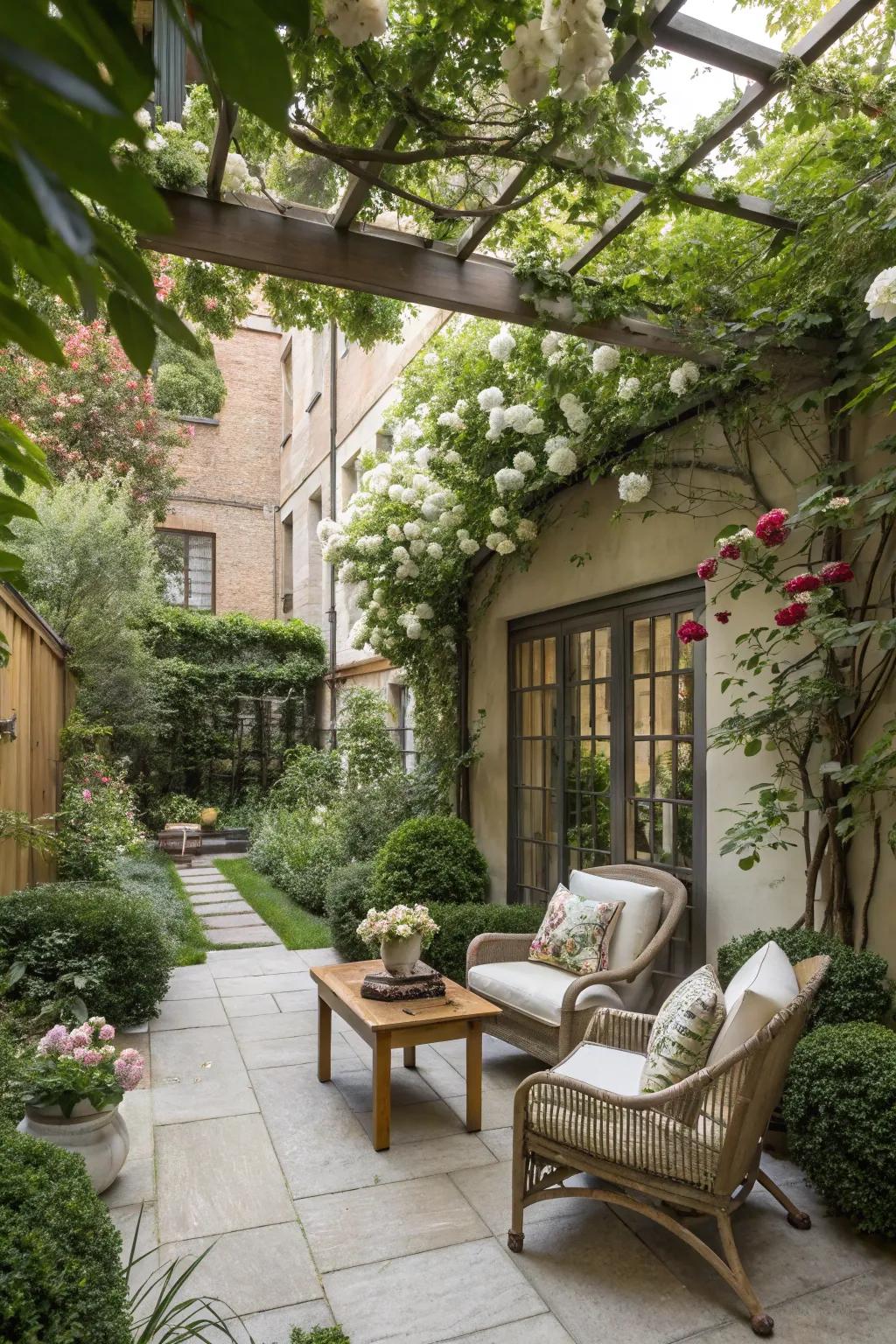A courtyard extension offering a private and serene outdoor space.