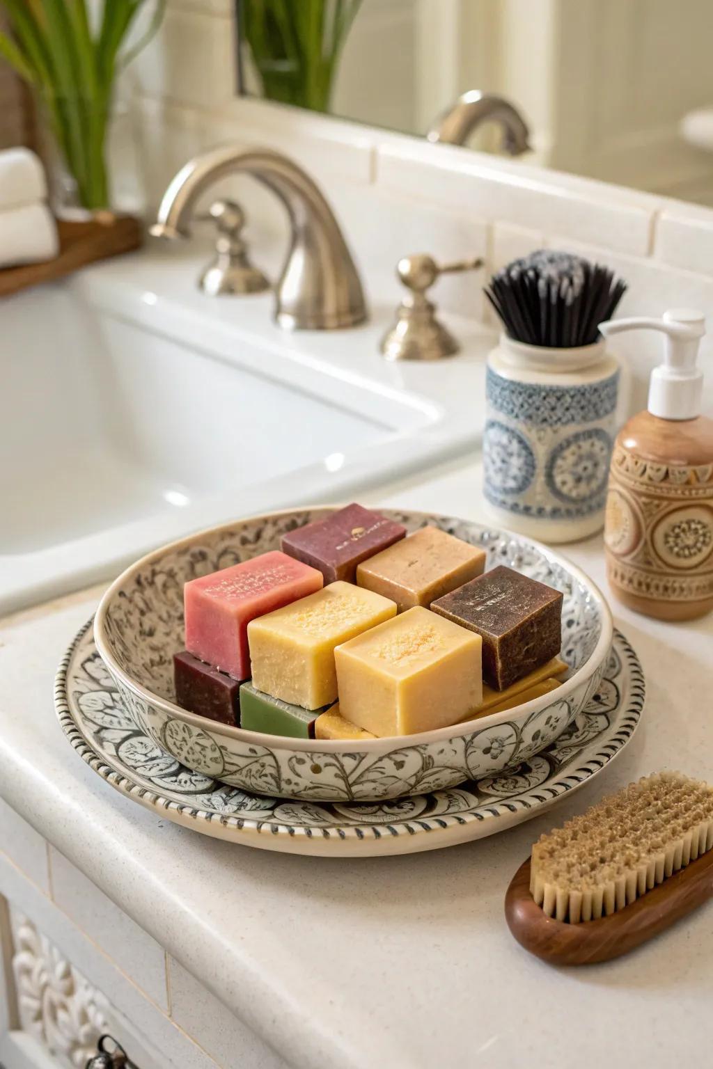Luxurious artisan soaps for a spa-inspired experience.