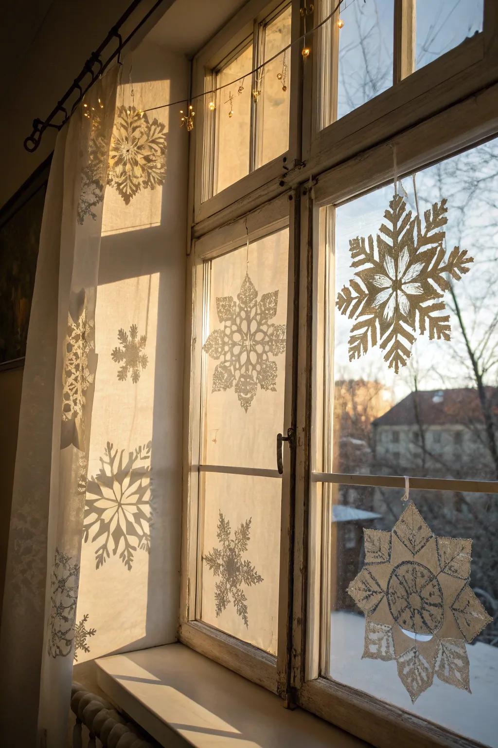 Vellum paper fashions exquisitely delicate, translucent snowflakes.