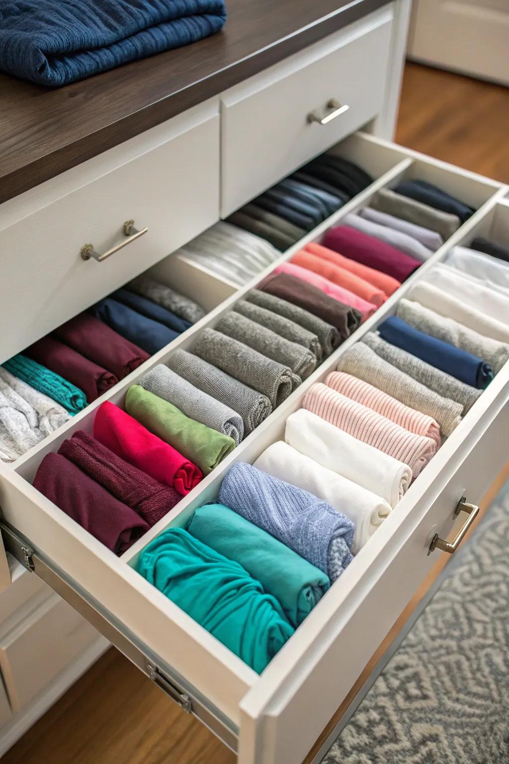 Hide your leggings in secret slots for a surprise element.