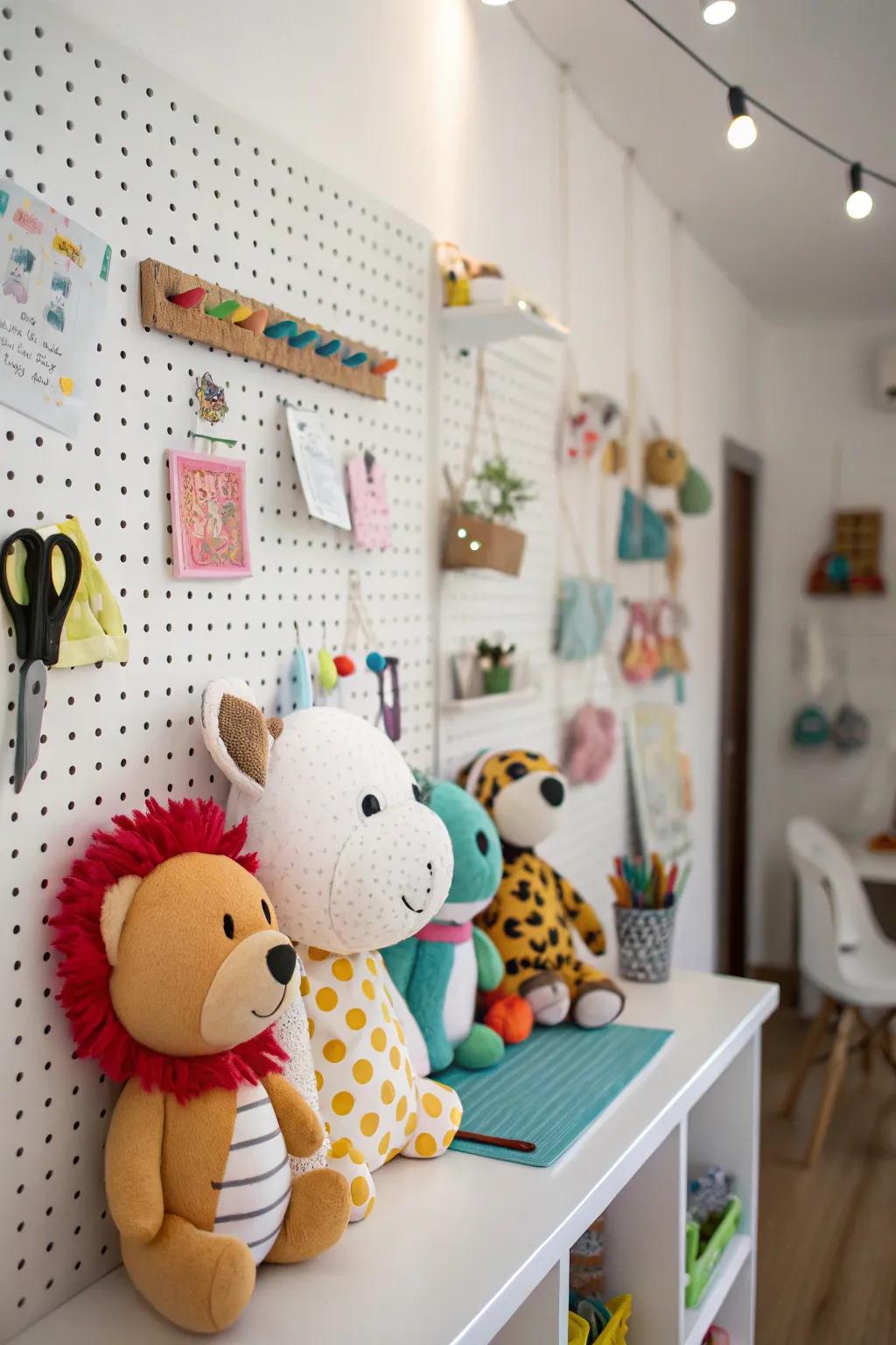 Pegboards provide adaptable and creative storage answers.