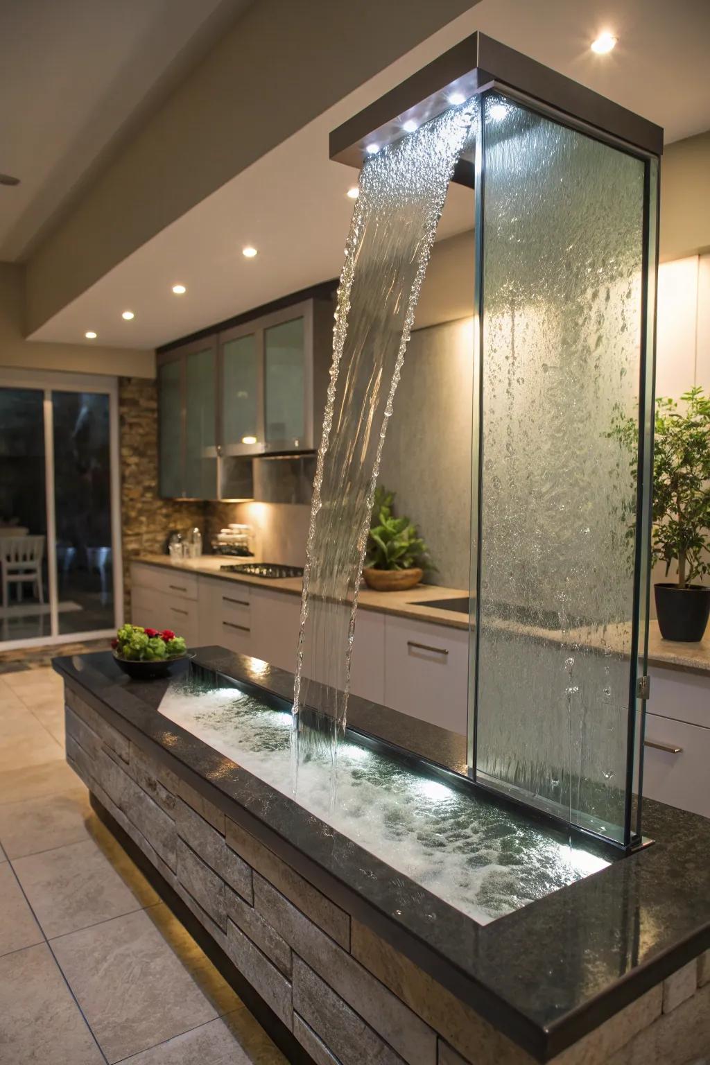 Glass-paneled cascades proffer transparency and elegance.