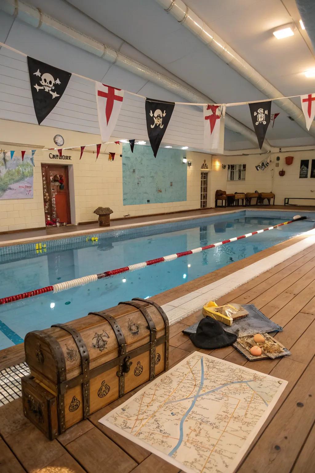 Start a thrilling pirate experience alongside themed decorations plus activities.