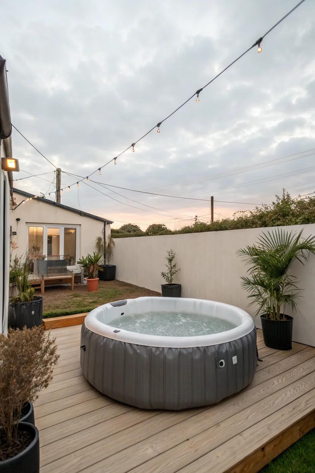 A minimalist approach fashions a pristine, serene hydro-haven area.