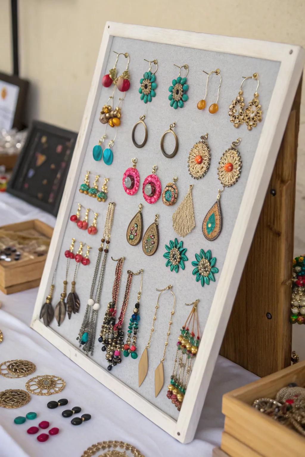 Magnetic area jewelry exhibit