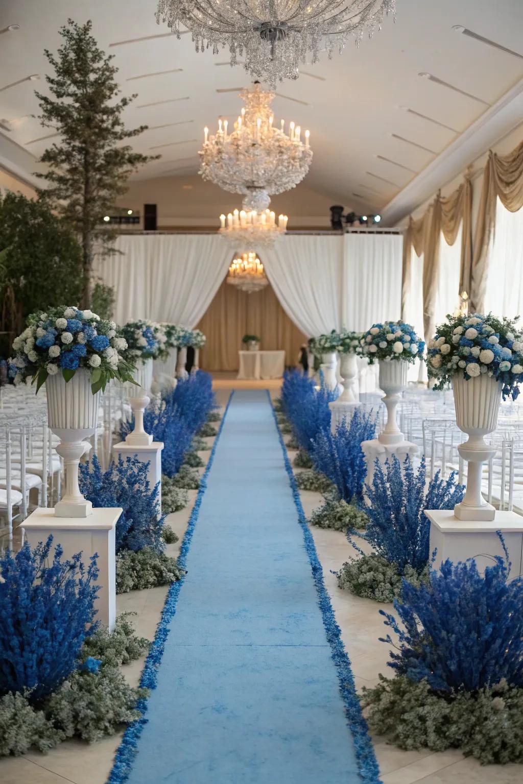 Singular verdure with azure-tinted exotic foliage.