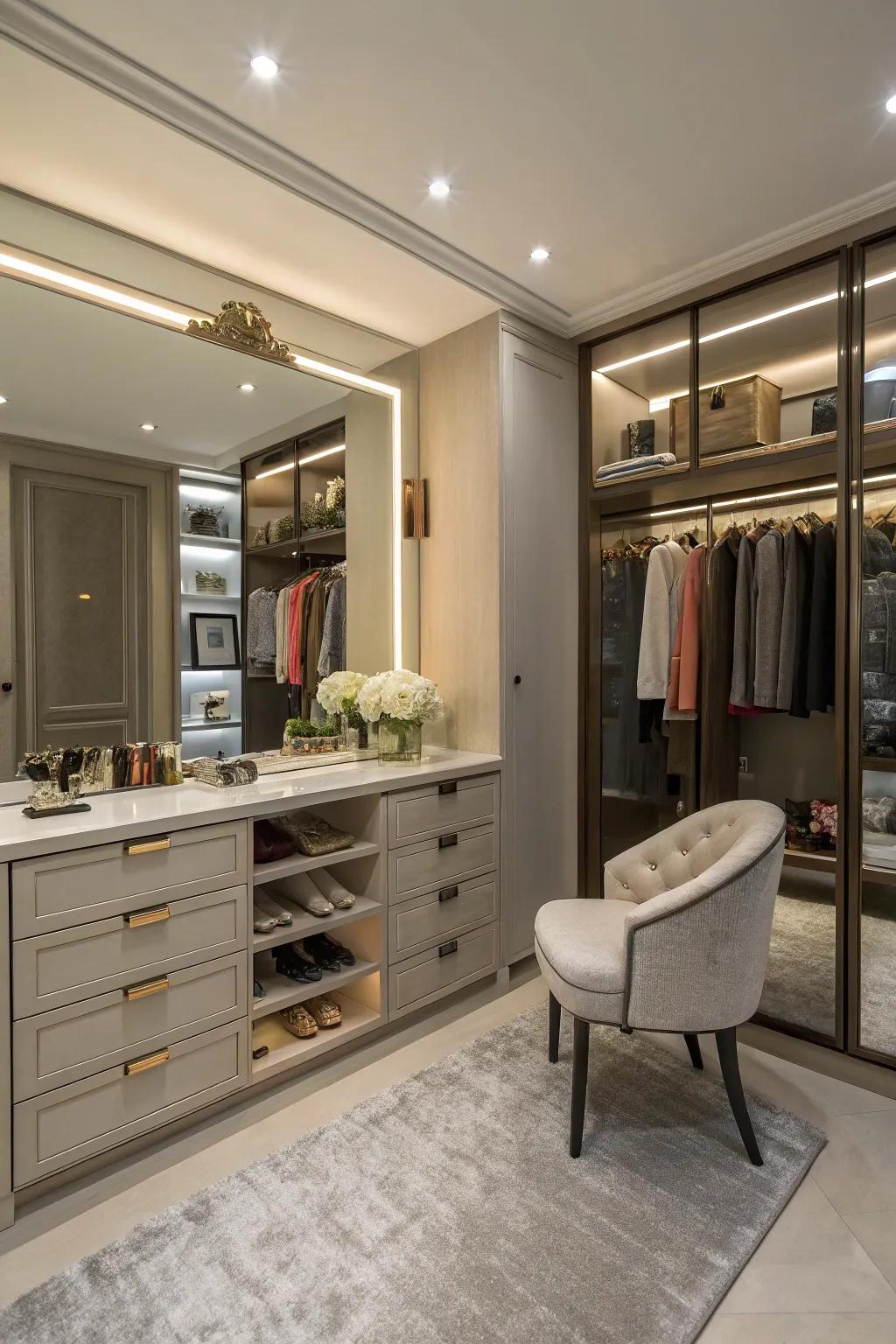 A vanity: luxury and function.