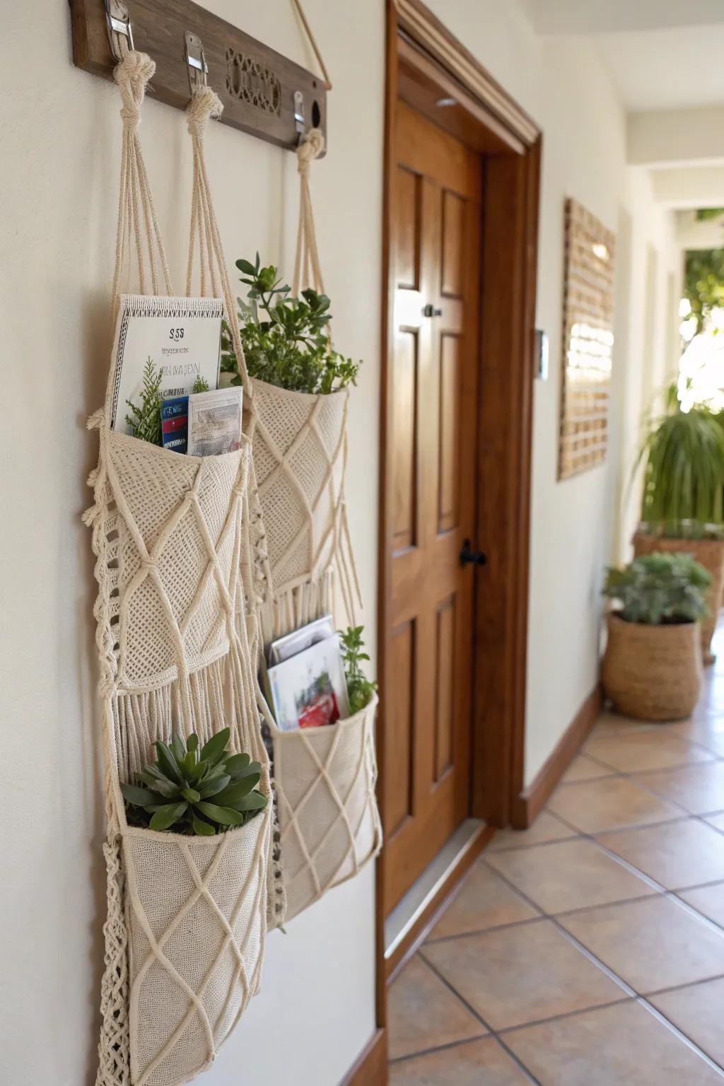 Knotwork wall carriers providing stylish organization.