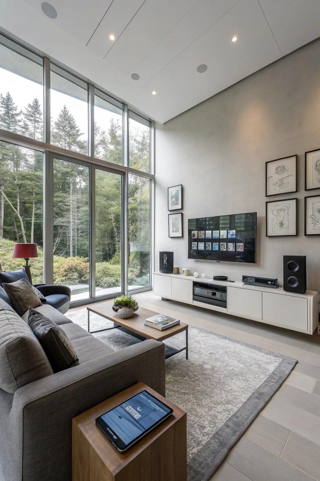 Intelligent technology enriches the modern experience within the den.