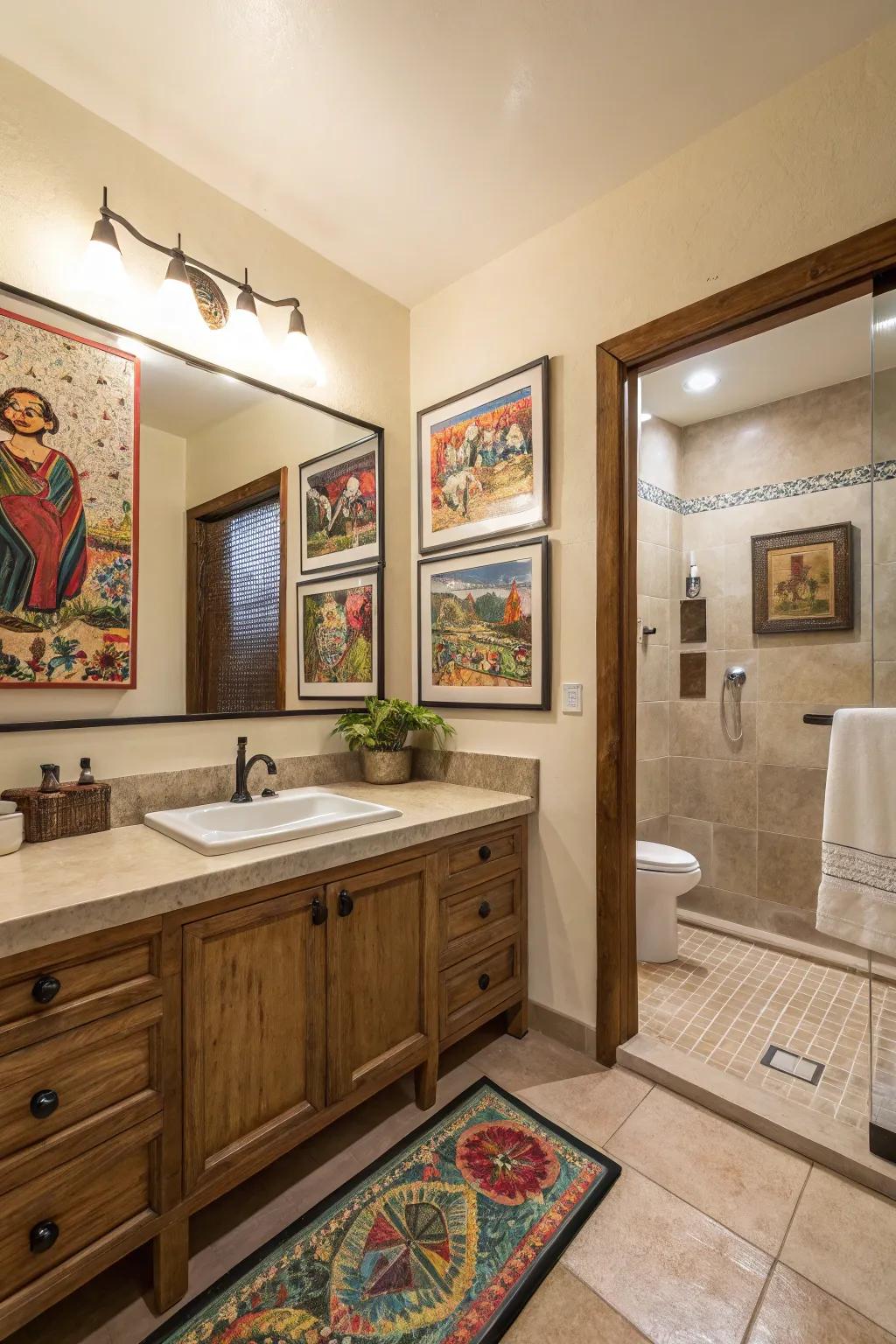 Art pictures infusing cultural elements.