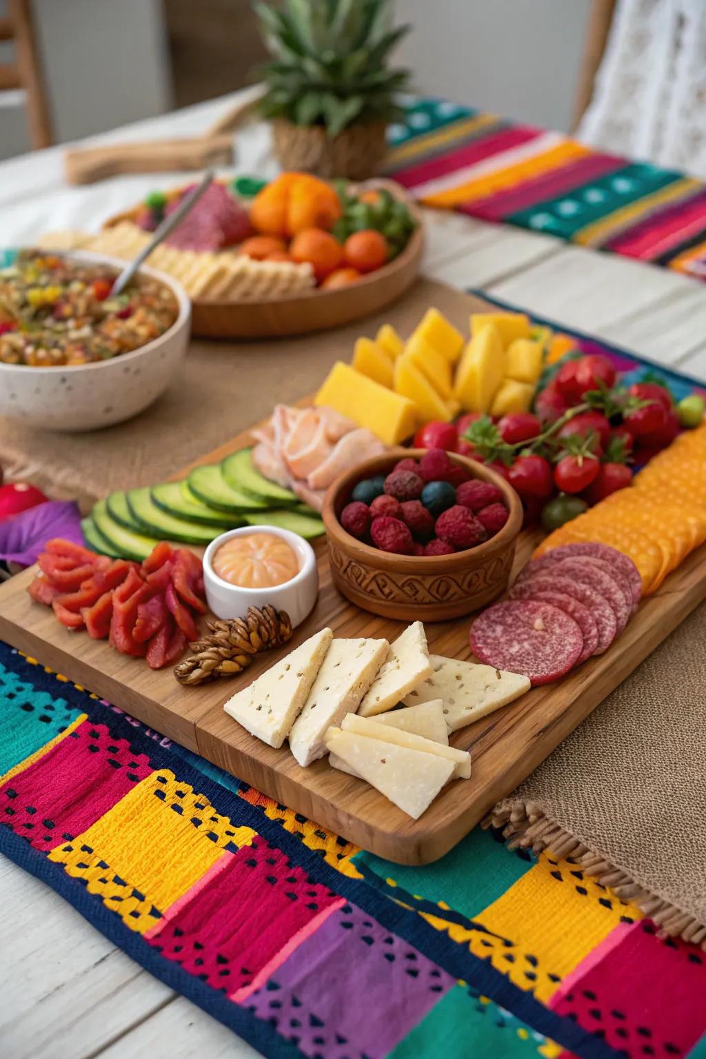A vibrant setup creates a festive vibe.