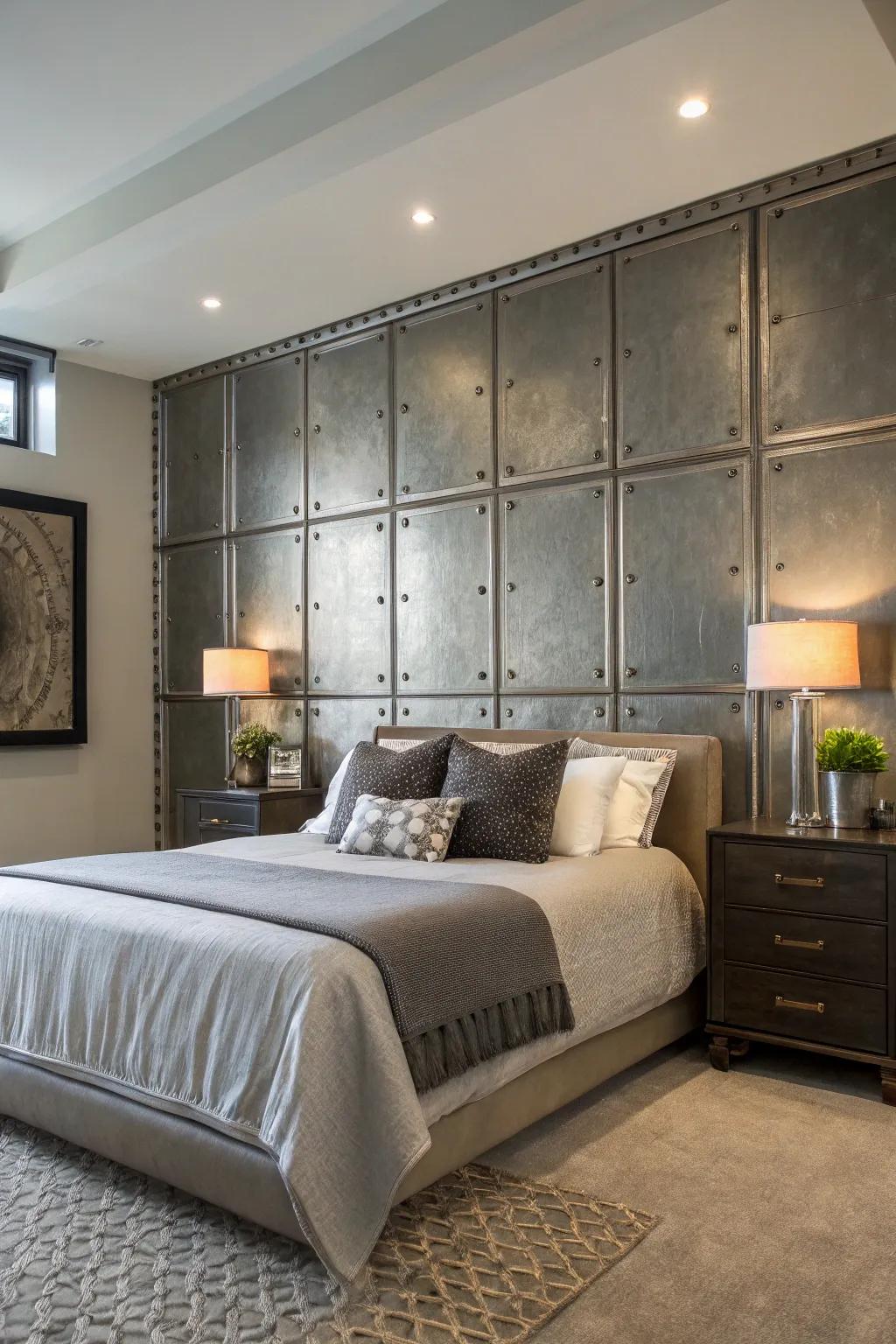 Metal facets add an industrial chic modern edge.