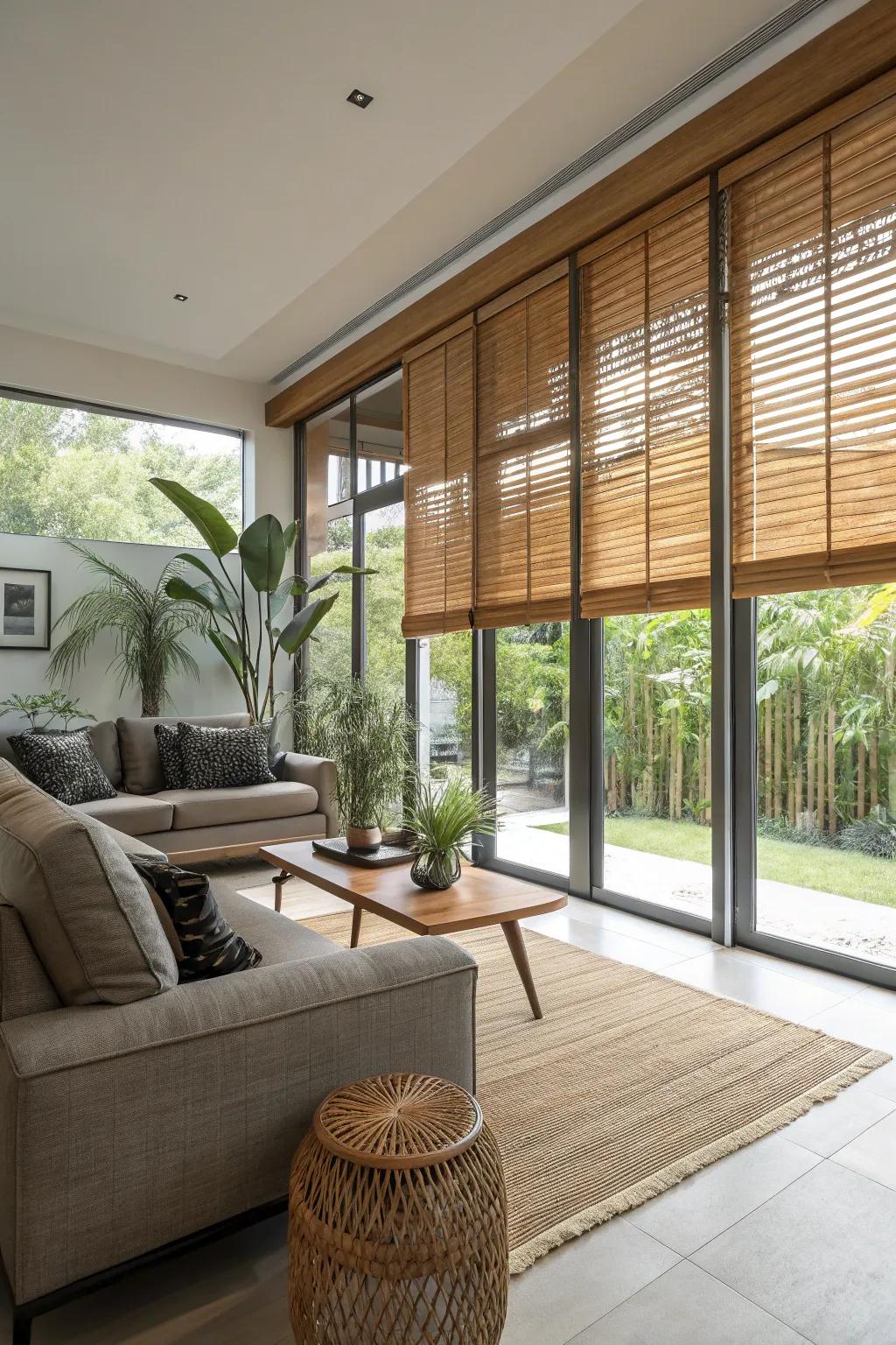 TerraGreen eco-friendly blinds offer style and sustainability.