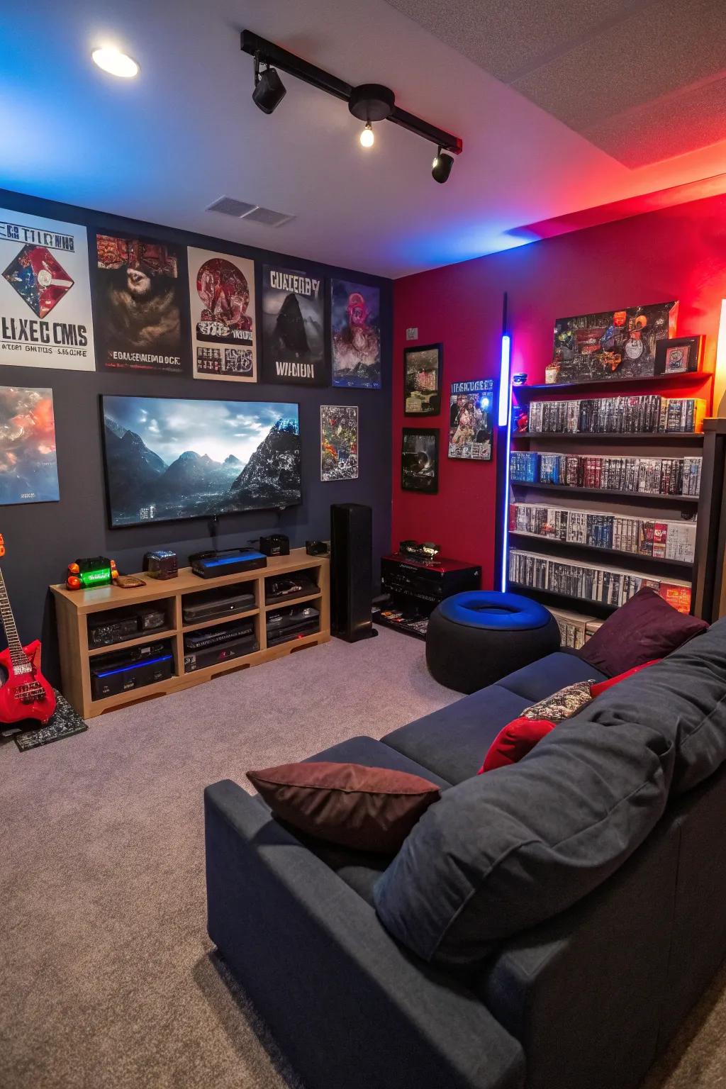 A themed area in a gaming bedroom dedicated to a specific game.