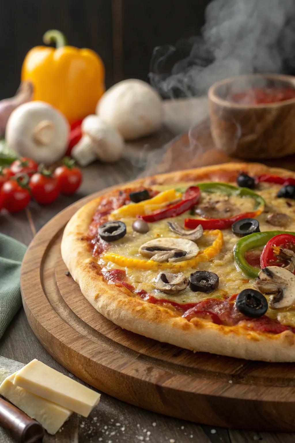 A homemade iron oven flatbread, injecting a creative spark into your New Year's celebration.