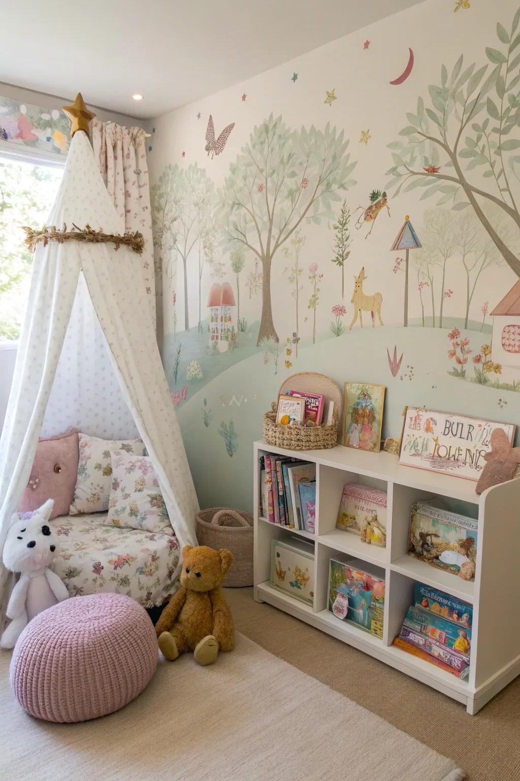 Fairy tale themes create a magical bedtime atmosphere.