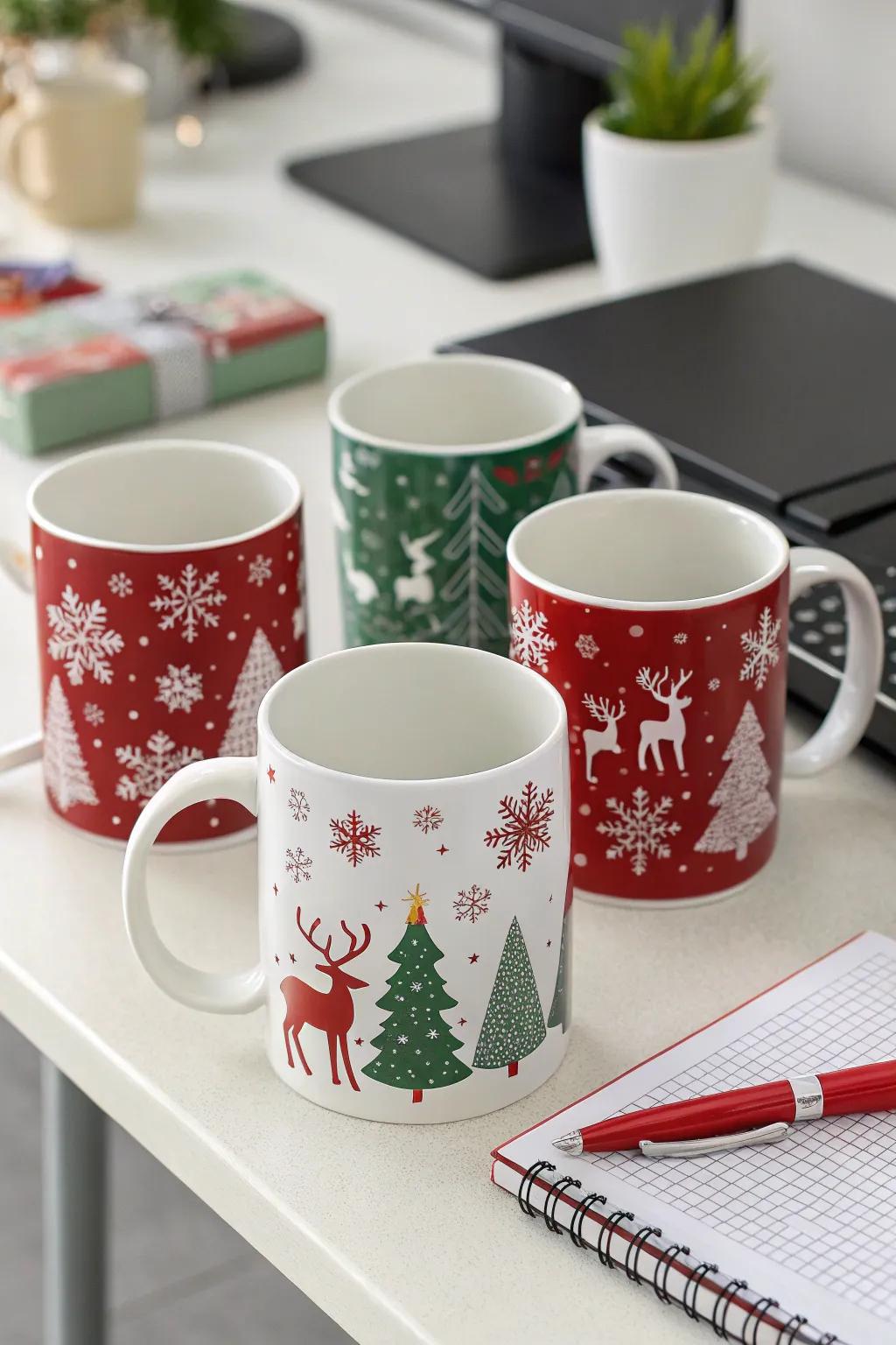 Yuletide cups proffer both warmth and ornamental charm.