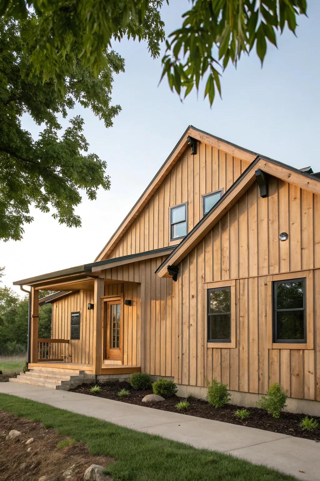 Striped cladding injects vertical appeal and charisma.