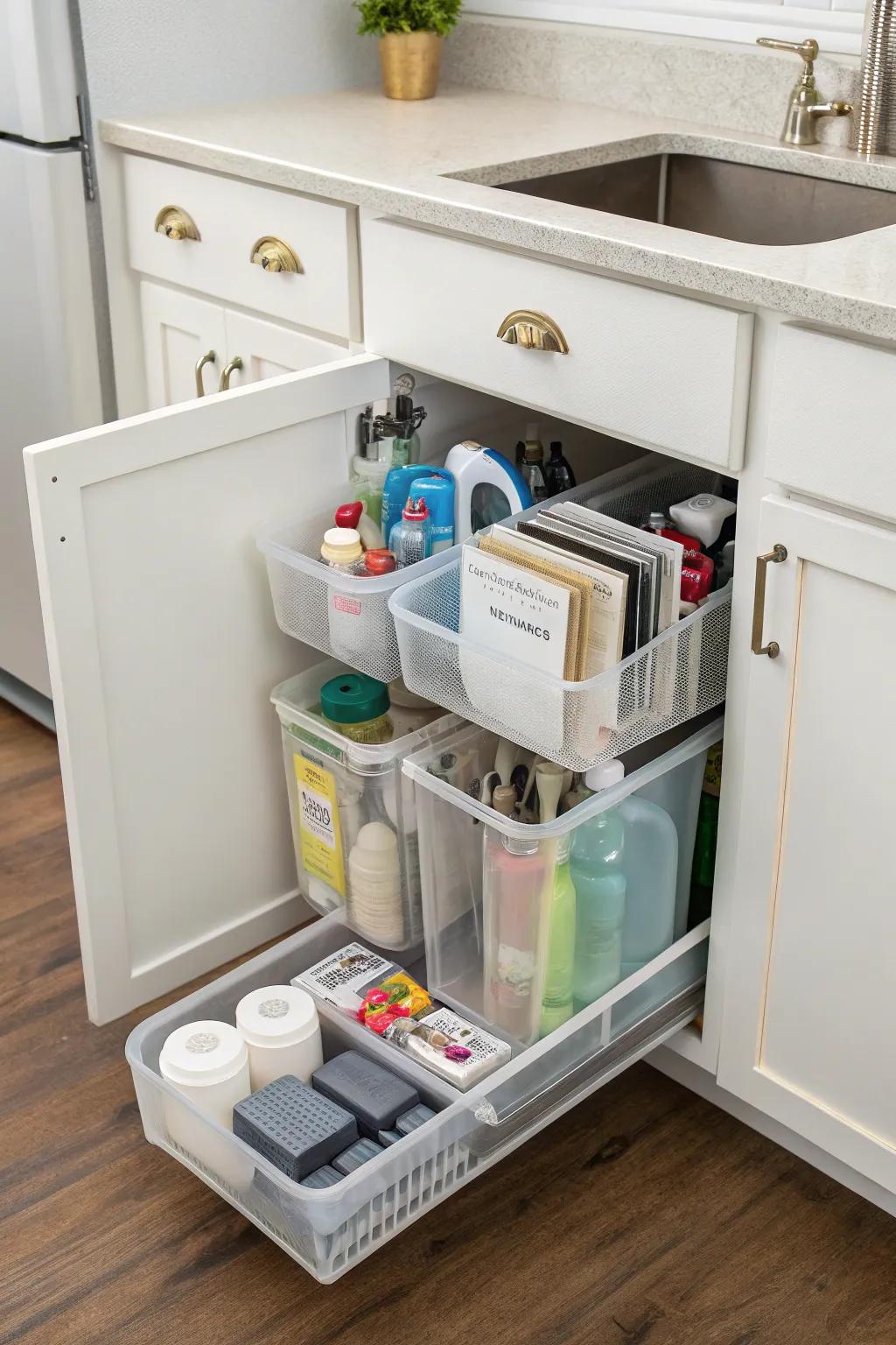 Suit how you store by using organizers that can be adjusted.
