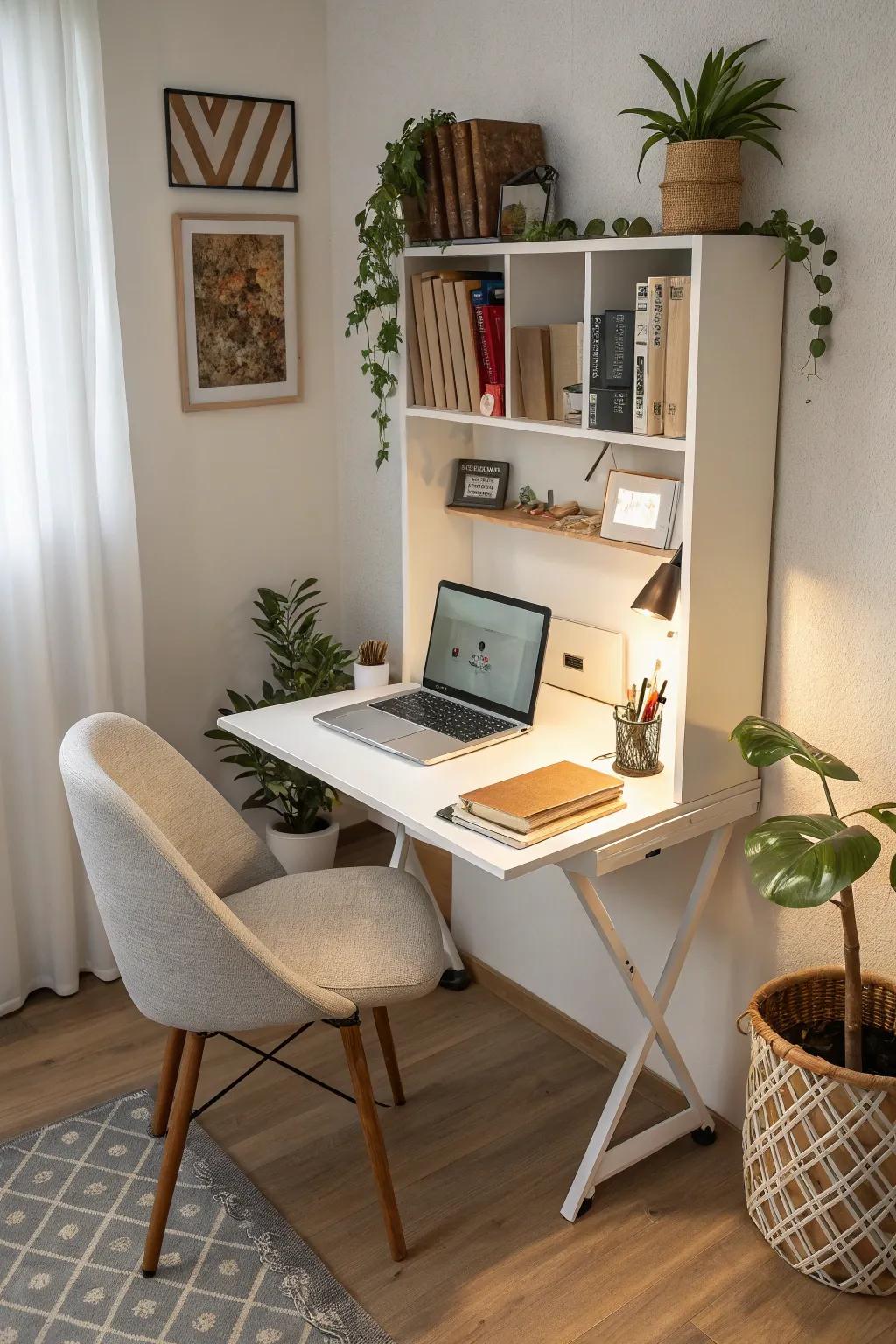 A wall-mounted platform is suitable for small offices.