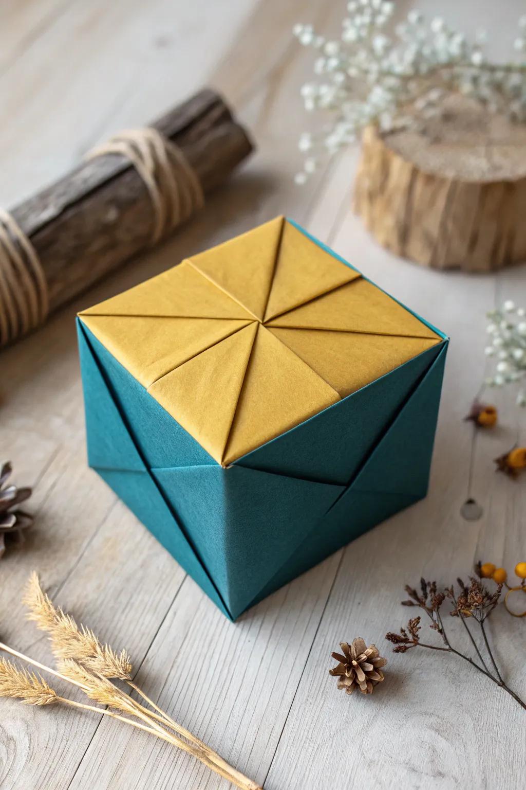 Discover the sophistication of simplicity with this handcrafted paper Treasure container, perfect for adding a touch of artistry to any space.