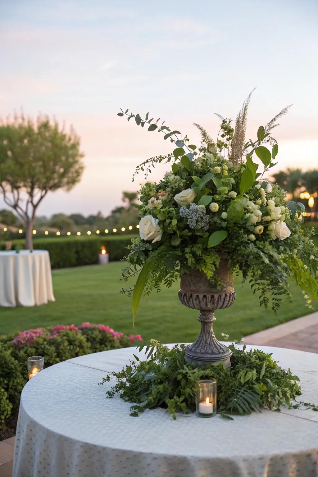 Foliage incorporates a fresh and elegant nuance to outdoor settings.