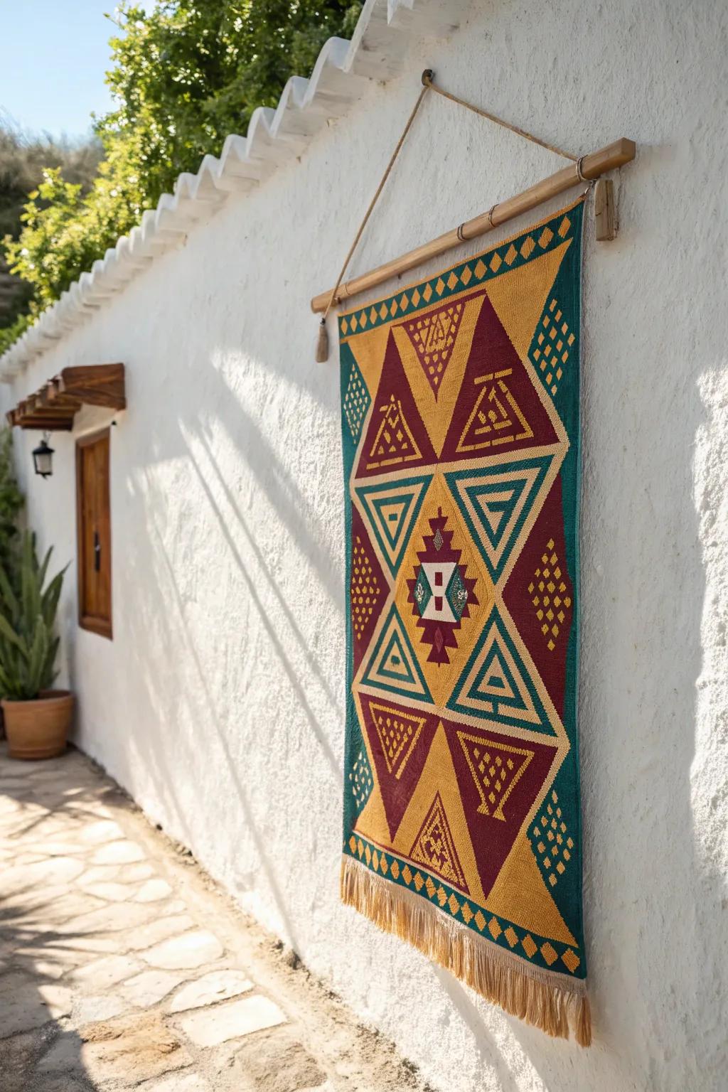 Transform your space with the charm of geometric stencils &ndash; where simplicity meets boldness.