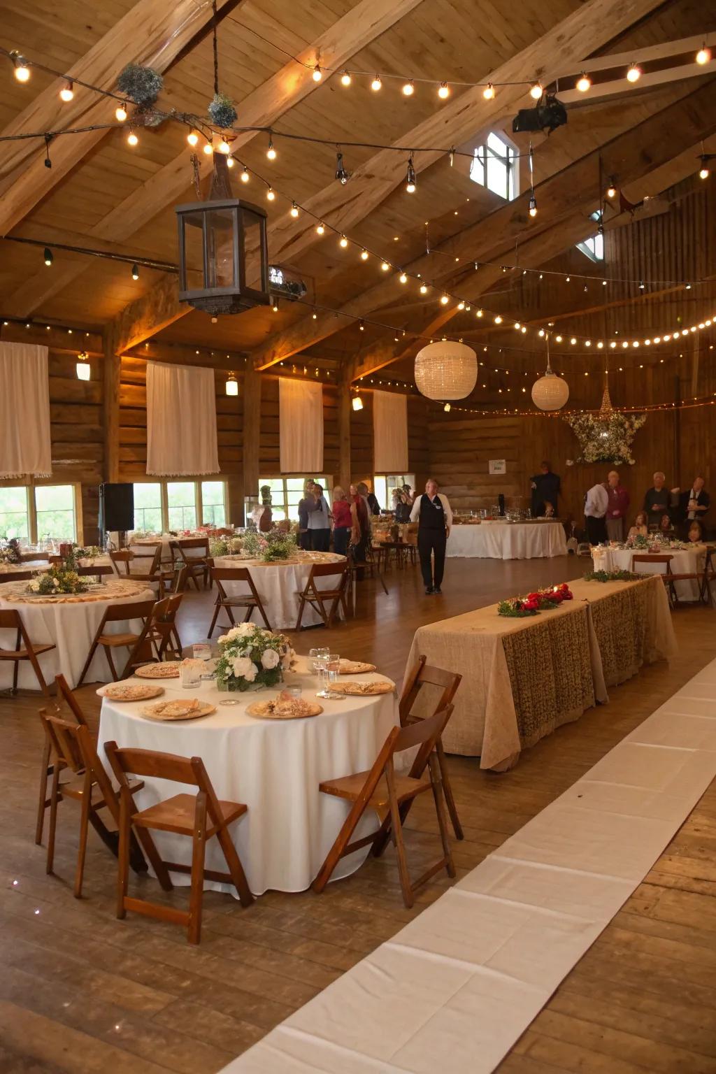 Introduce warmth utilizing countryside charm and wooden features.