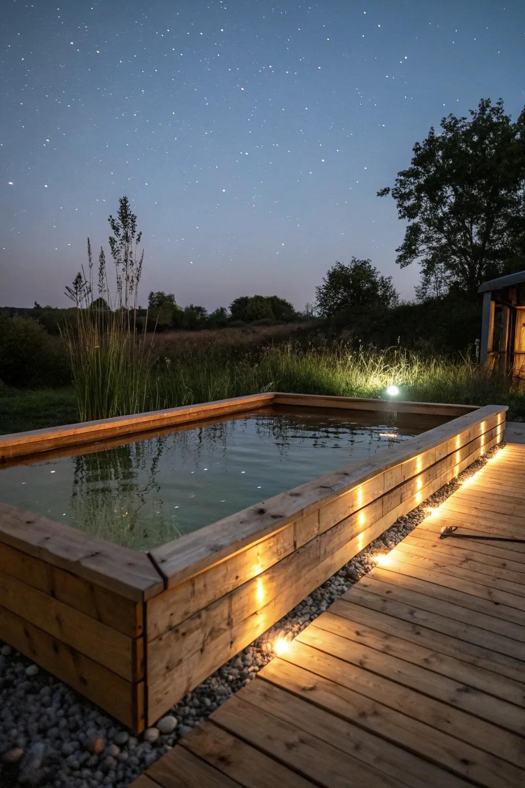 Lighting turns your pond into a spectacular nighttime spectacle.