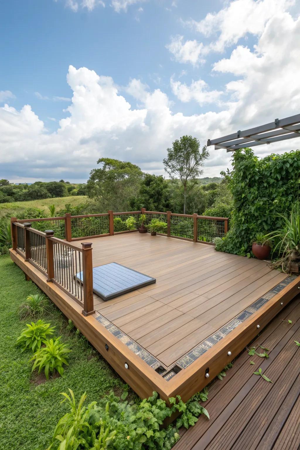 Select sustainability with earth-friendly deck materials.