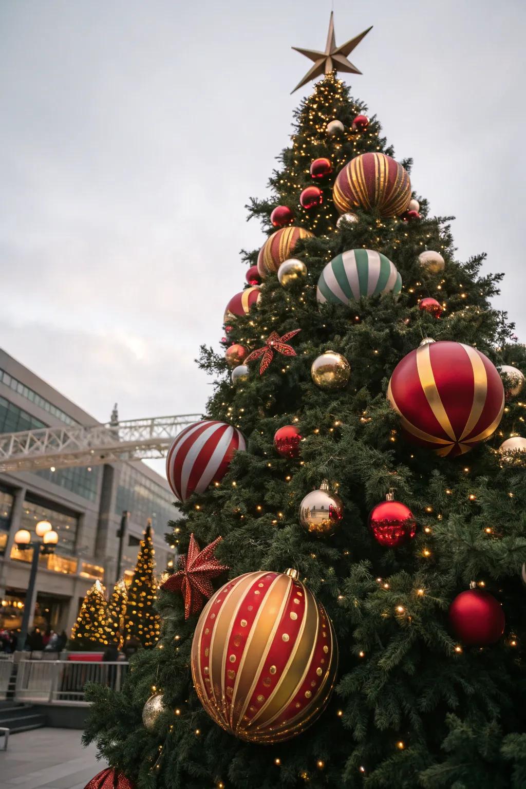 Oversized decorations inject drama and focus.