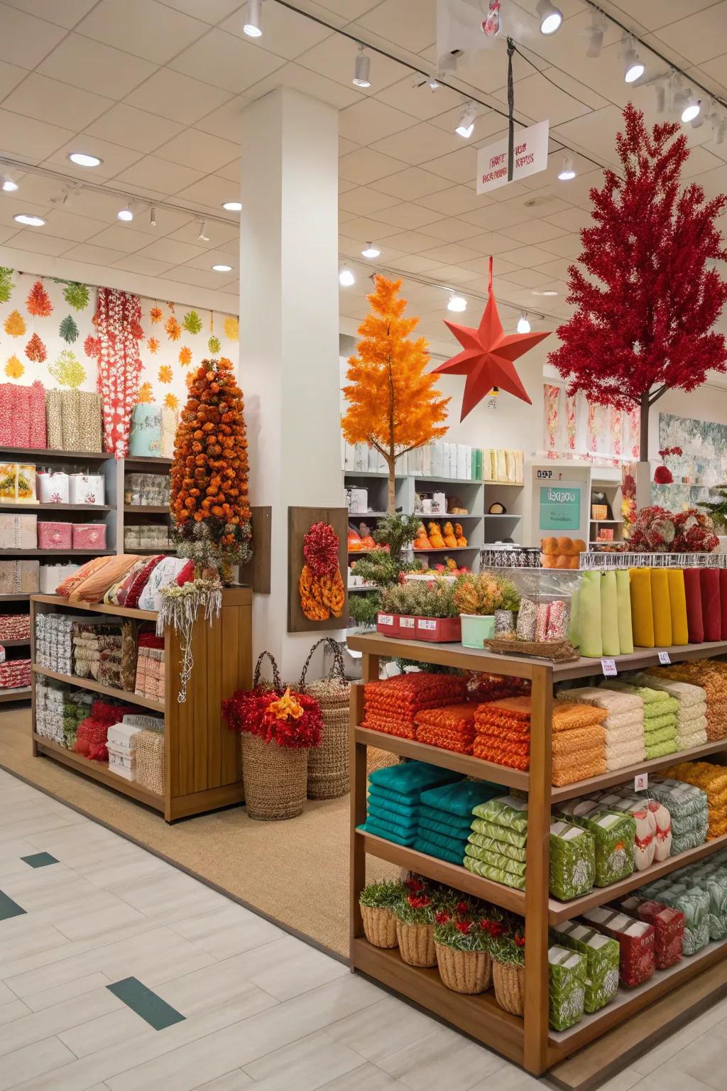 Seasonal flair keeps retail spaces refreshed and appealing.