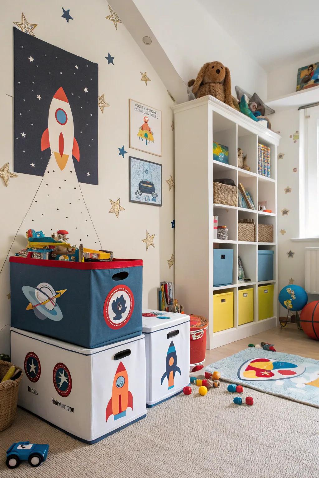 Combine function and style with shuttle storage solutions.